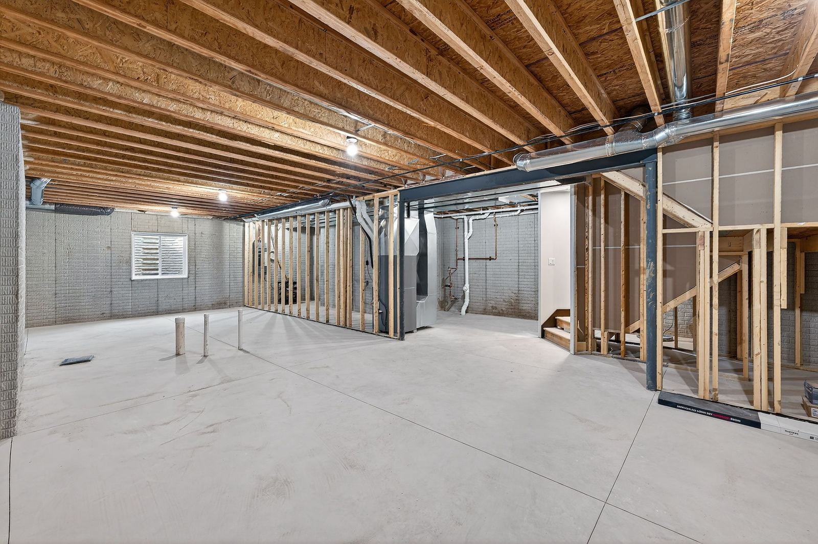 Insulation in a basement remodeled by Corinth Basement Remodeling