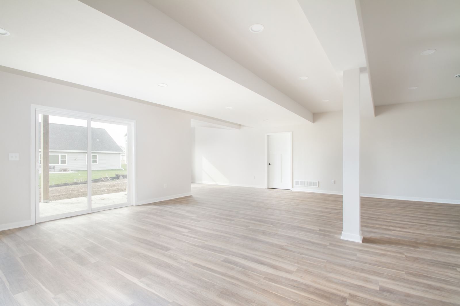 Open concept finished basement