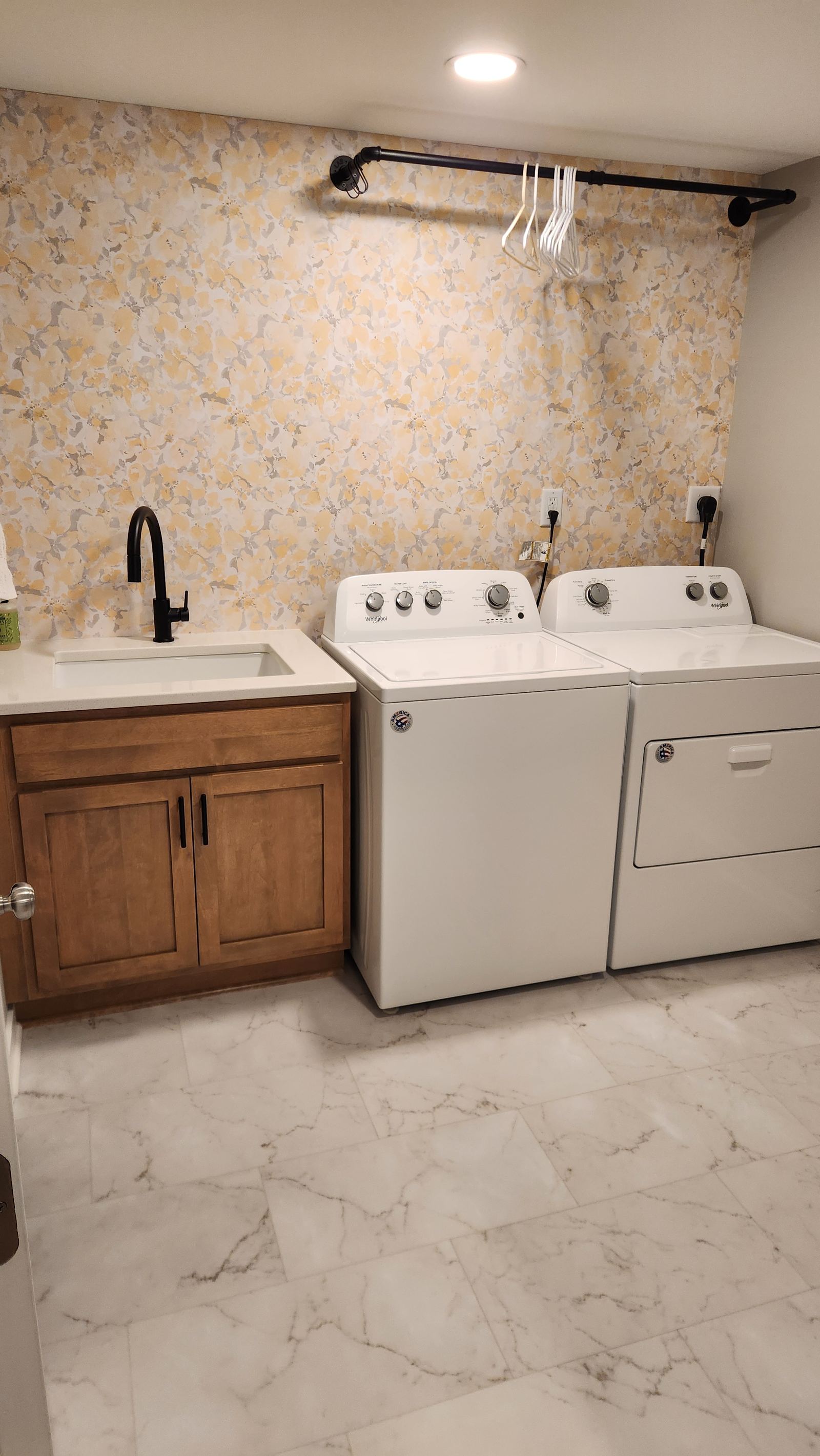 Plumbing in a basement remodeled by Corinth Basement Remodeling
